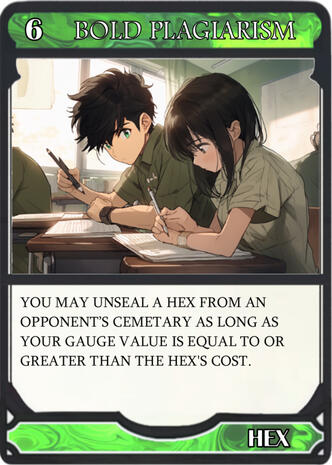 Bold Plagiarism card